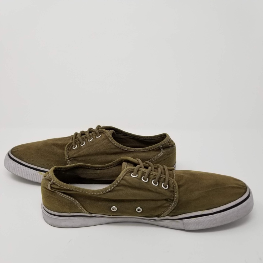 Buckle Black Lace Up Factory Distress Canvas Shoe - Picture 2 of 7